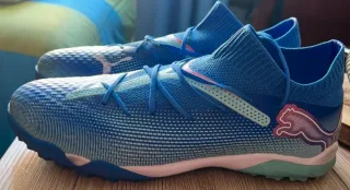 Zapatillas Puma Futbol Azul y Blanco