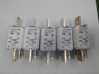 5 Fusibles JEAN MULLER 160A 500V 120kA