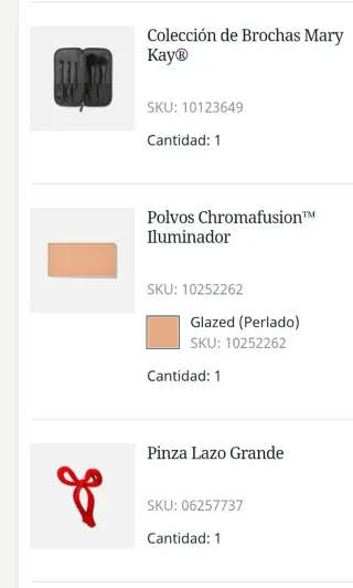 Set Mary Kay Brillo y Color Navidad