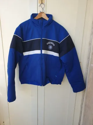 Giubbino bomber vintage Adidas blu e nero anno2000
