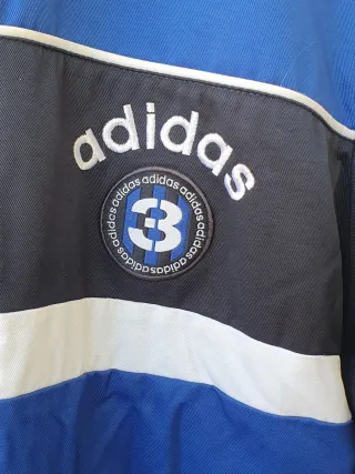 Giubbino bomber vintage Adidas blu e nero anno2000