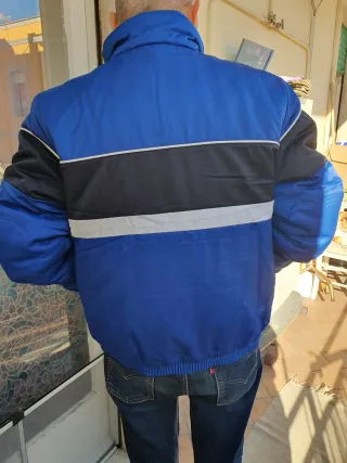 Giubbino bomber vintage Adidas blu e nero anno2000
