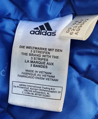 Giubbino bomber vintage Adidas blu e nero anno2000