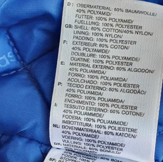 Giubbino bomber vintage Adidas blu e nero anno2000