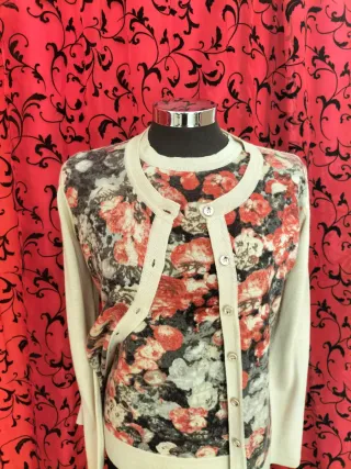 Conjunto Camiseta y Chaqueta Estampado Floral
