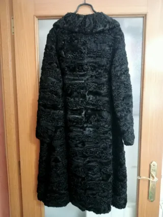 Abrigo Astracán Auténtico Años 70 Negro