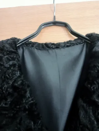 Abrigo Astracán Auténtico Años 70 Negro