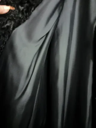 Abrigo Astracán Auténtico Años 70 Negro