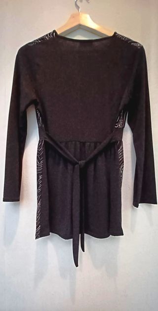 Blusa Fiesta Negra Talla L Nueva