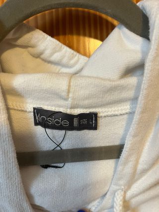 Sudadera oversize ligera blanca