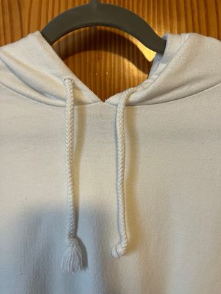 Sudadera oversize ligera blanca