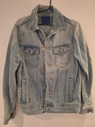 Cazadora Vaquera Zara Man Azul