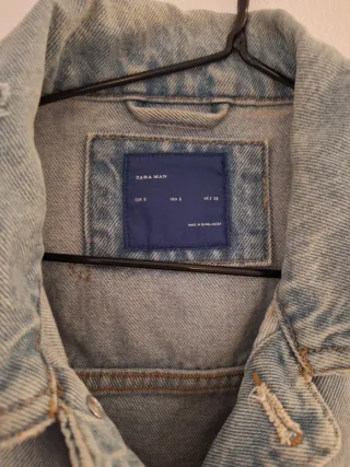 Cazadora Vaquera Zara Man Azul