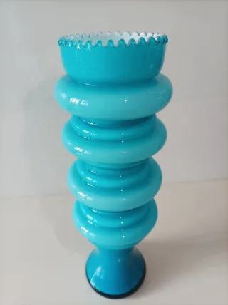 Vaso Opalina Blu acquamarina