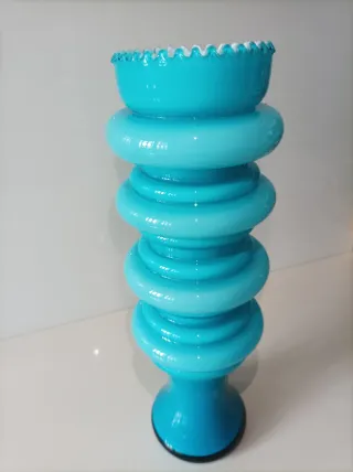 Vaso Opalina Blu acquamarina