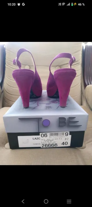 Zapatos fiesta en ante T40 "To Be"