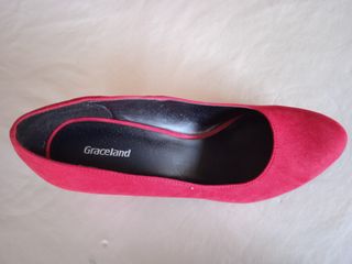 Zapatos de tacón Graceland rojos talla 38, Nuevos