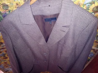 Chaqueta cuadros marrón talla 52