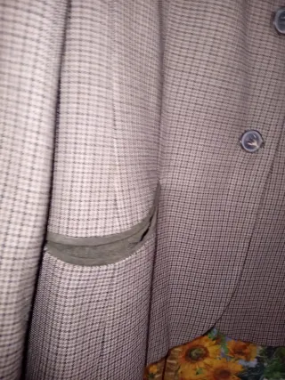 Chaqueta cuadros marrón talla 52