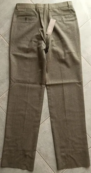 Pantaloni uomo FOR BIELLA Lana Verde Nuovi