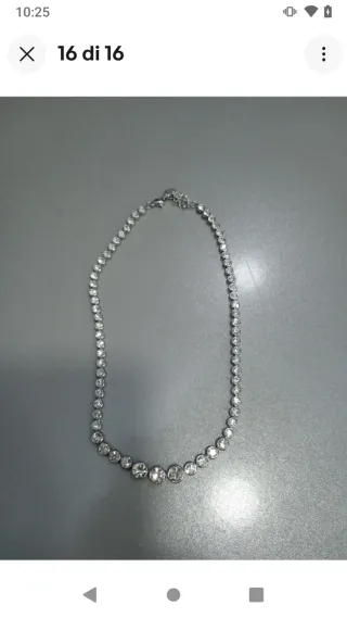 U471 Collana tennis pietre inox elegante cerimonia