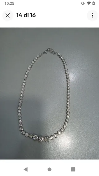 U471 Collana tennis pietre inox elegante cerimonia