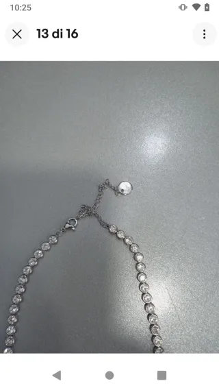 U471 Collana tennis pietre inox elegante cerimonia