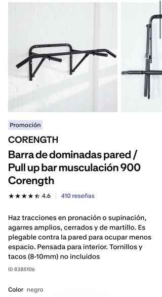 Barra de dominadas negra