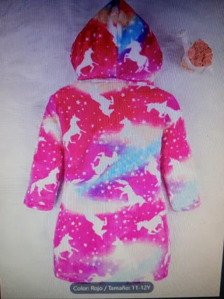 Bata unicornios multicolor 11/12 años a estrenar