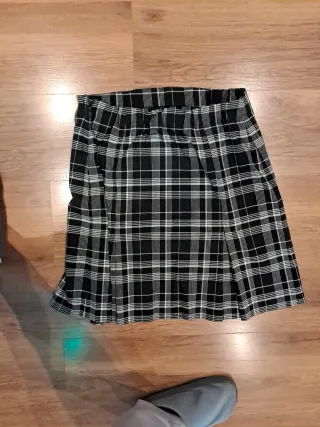 Falda cuadros premamá talla L