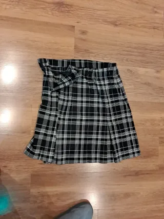 Falda cuadros premamá talla L