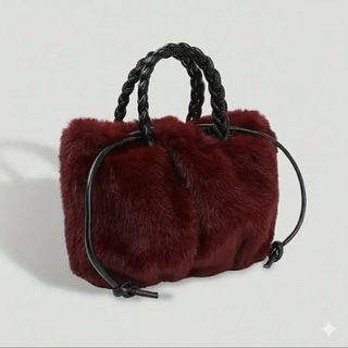 Borsa lussuosa stile coreano cremisi finta pelle