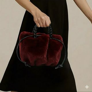 Borsa lussuosa stile coreano cremisi finta pelle