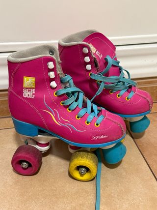 Patines 4 Ruedas Rosa KJ Skaters