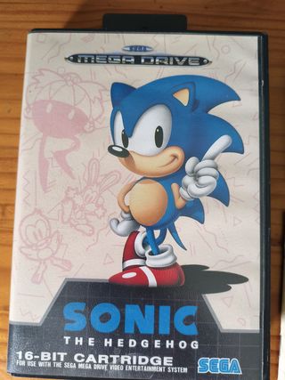 Cartuccia e manuale di Sonic 1 Mega Drive