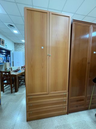 ARMARIO DOS PUERTAS DE CHAPA DE MADERA