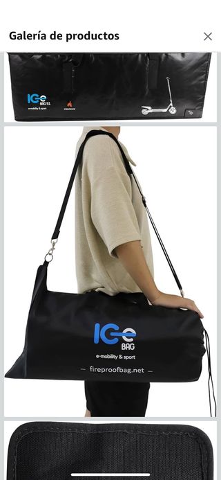Bolsa ignífuga para patinete