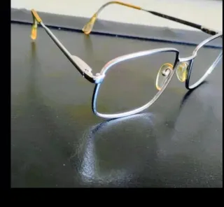 Montura de gafas Morel doradas y plateadas