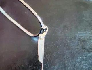 Montura de gafas Morel doradas y plateadas