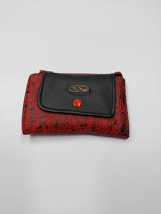 Monedero/Billetera Serpiente polipiel roja