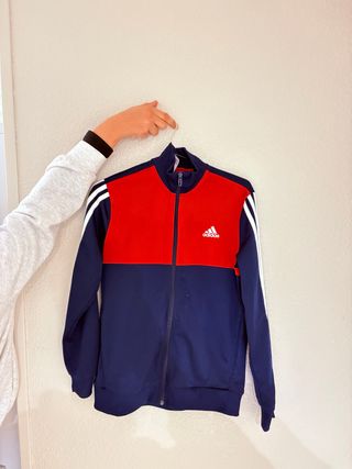 Chaqueta Adidas Original Azul y Roja