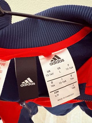 Chaqueta Adidas Original Azul y Roja