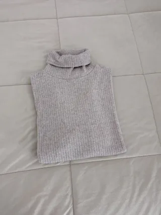 Jersey fino cuello alto jaspeado