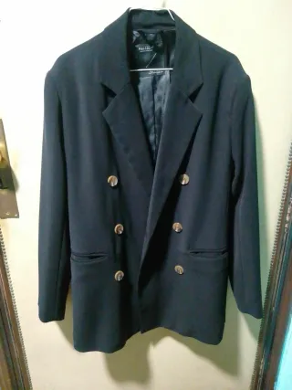 Americana Pull&Bear Negra Doble Botonadura