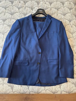 Traje BOSS Lana Virgen Elástica Azul