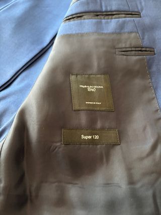 Traje BOSS Lana Virgen Elástica Azul