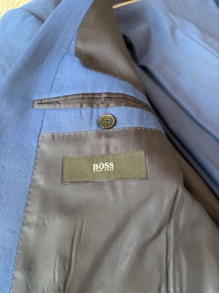 Traje BOSS Lana Virgen Elástica Azul