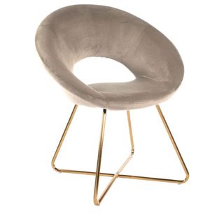 Poltrona moderna beige e oro