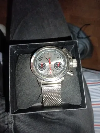 Reloj Cronógrafo Plata Nuevo