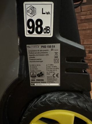 Hidrolimpiadora Parkside PHD 150 Bares